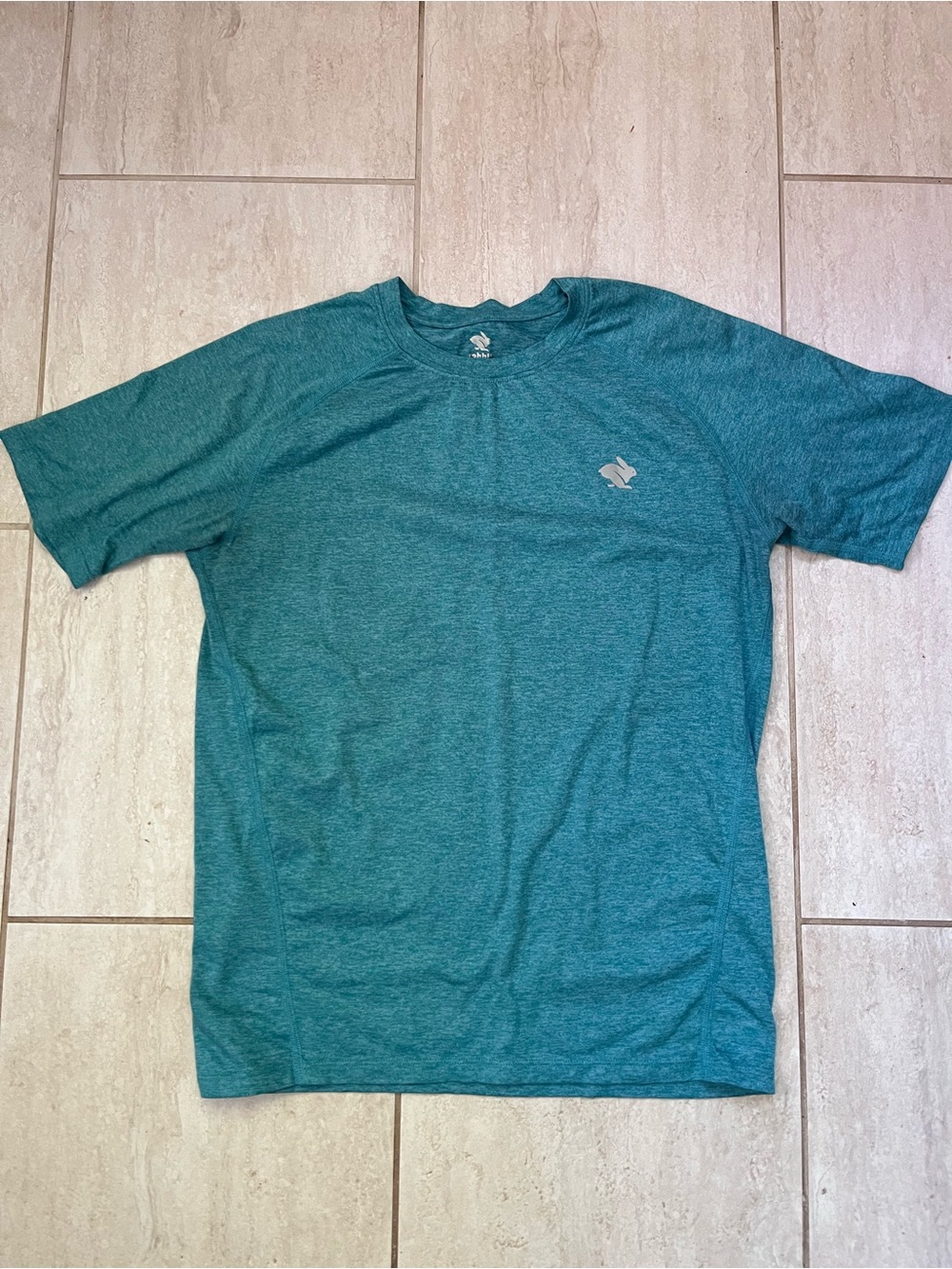 Rabbit Running Teal Performance T Shirt Men’s S
